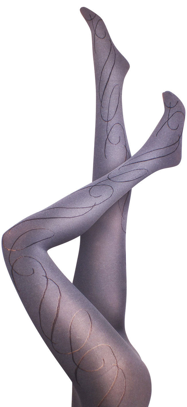 Dandelion Swirl Grey Tights