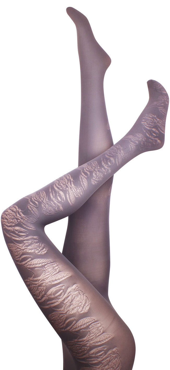 Peach Blossom Black Tights