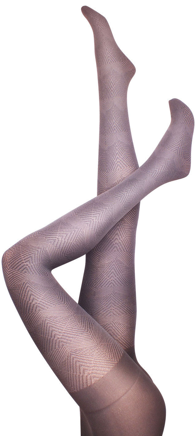 Herringbone Grey Tights