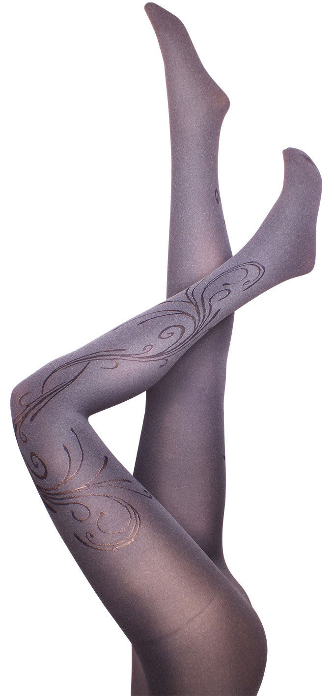 Bird of Paradise Grey Tights