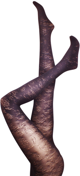 Vanilla Orchid Black Tights